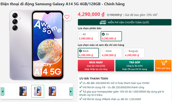 Samsung Galaxy A14 mang đến trải nghiệm hoàn toàn mới: Giá cũng rất 