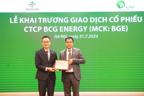 730 triệu cổ phiếu BGE của BCG Energy chính thức lên sàn UPCOM