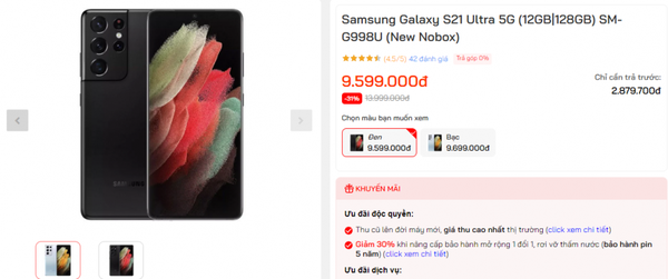 Samsung Galaxy S21 Ultra đang có giá rẻ cho 500 anh em chơi Tết, camera hơn hẳn iPhone 15