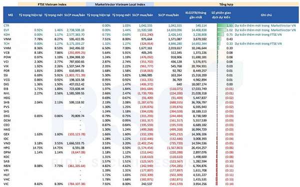 BSCKịch bản 1 - MarketVector Vietnam Local Index không thêm mới cổ phiếu FRT