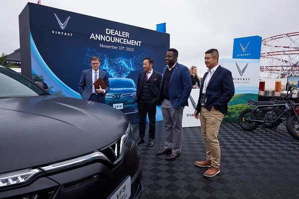 Mẫu xe Vinfast tại triển lãm Electrify Expo 2023. Ảnh: Đ.H