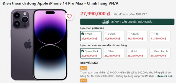iPhone 14 Pro Max giảm khủng trước thềm Valentine, dân tình hào hứng ‘xuống tiền’