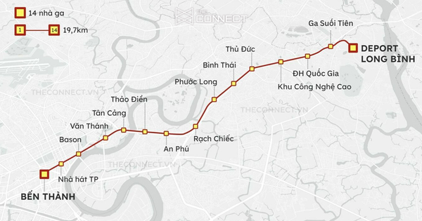 Lịch trình tuyến metro số 1 TP HCM: Từ Bến Thành đến Suối Tiên