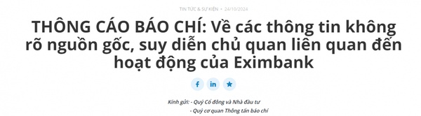 Trước thềm đại hội bất thường Eximbank: Người thân lãnh đạo thoái vốn, nóng chuyện 