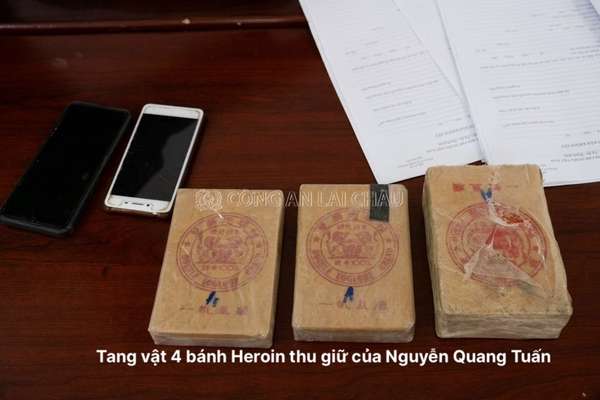 Lai Châu: 3 ngày bắt 4 đối tượng, thu giữ 7 bánh heroin