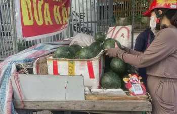 Dưa hấu được mùa, bán rẻ như cho