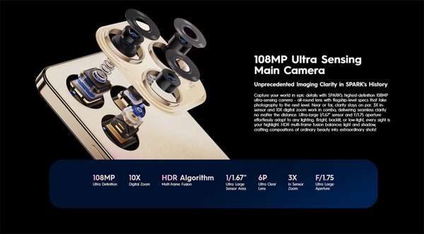 Tecno Spark 20 Pro ra mắt với thiết kế đẹp như iPhone 15 Pro Max, camera 108MP