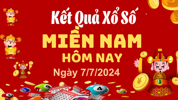 XSMN 7/7, Kết quả xổ số miền Nam hôm nay 7/7/2024, xổ số miền Nam ngày 7 tháng 7,trực tiếp XSMN 7/7