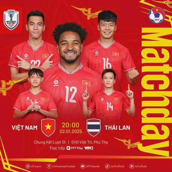 Trực tiếp ASEAN Cup 2024: Việt Nam - Thái Lan, 20h ngày 2/1