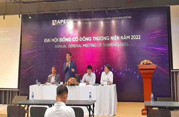 Năm 2022, Chứng khoán APEC cũng tổ chức ĐHCĐ bất thành.