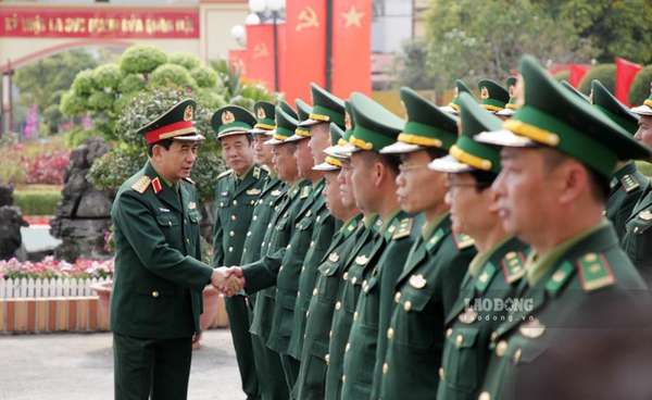 Đại tướng Phan Văn Giang làm việc với Bộ đội Biên phòng tỉnh Lai Châu