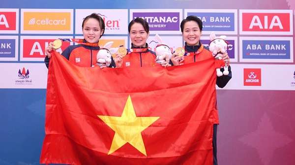 Bảng tổng sắp huy chương SEA Games 32 mới nhất: Đoàn Thể thao Việt Nam giành thêm 3 huy chương vàng