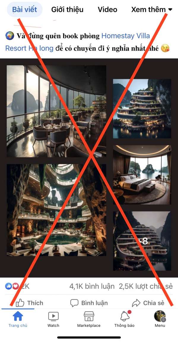Quảng Ninh: Cảnh báo lừa đảo từ những bức ảnh không có thật về khách sạn tại Hạ Long