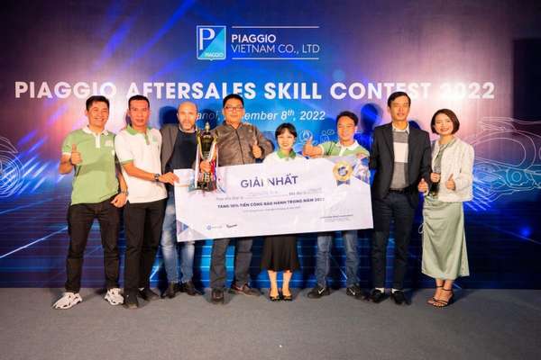 Piaggio Việt Nam vinh danh các đại lý xuất sắc tại Hội thi kỹ năng dịch vụ Piaggio 2022
