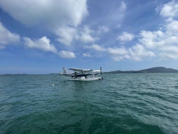 Thử nghiệm Thủy phi cơ đưa khách từ Tuần Châu ra Cô Tô (Ảnh QMG)