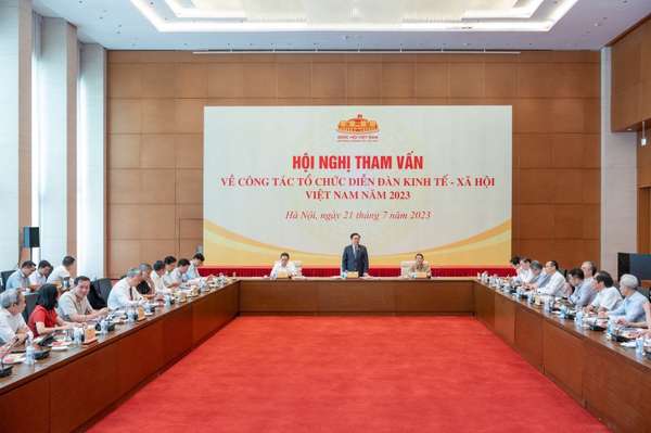 Hội nghị tham vấn về công tác tổ chức Diễn đàn Kinh tế - Xã hội Việt Nam năm 2023