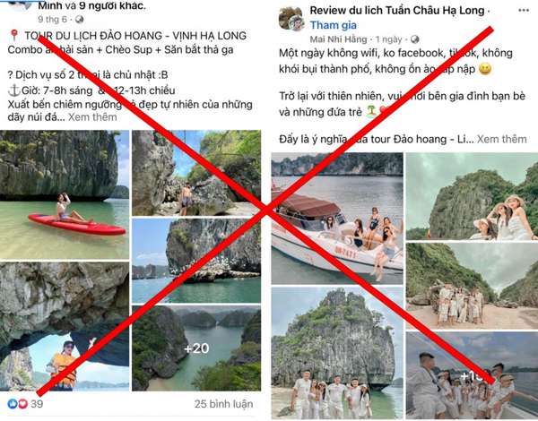 Các tour du lịch đảo hoang được đăng tải trên mạng xã hội (Ảnh QMG)