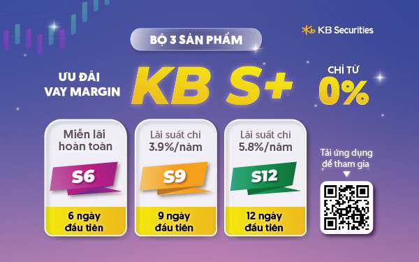 Chứng khoán KB Việt Nam ra mắt chương trình miễn lãi suất margin cho khách hàng từ ngày 24/7/2023