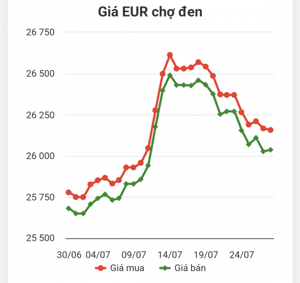 Tỷ giá Euro hôm nay 29/7/2023: “Dùng dằng” giữa thị trường?