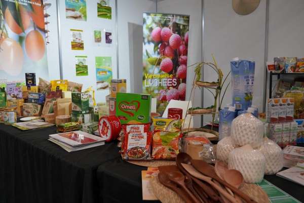 Gian hàng trưng bày do Thương vụ Việt Nam tại Australia tổ chức tại Hội chợ Fine Food 2023