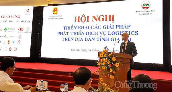 Ông Trần Thanh Hải - Phó cục trưởng Cục Xuất nhập khẩu (Bộ Công Thương) phát biểu tại Hội nghị