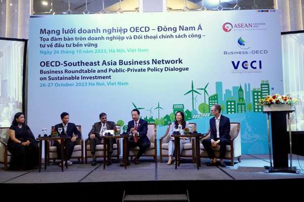 Tọa đàm bàn tròn và đối thoại Mạng lưới Doanh nghiệp OECD-Đông Nam Á - Ảnh: BNG