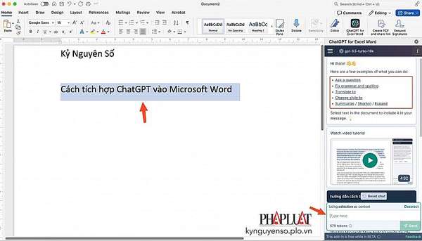 Hướng dẫn cách tích hợp ChatGPT vào Microsoft Word mới nhất năm 2023
