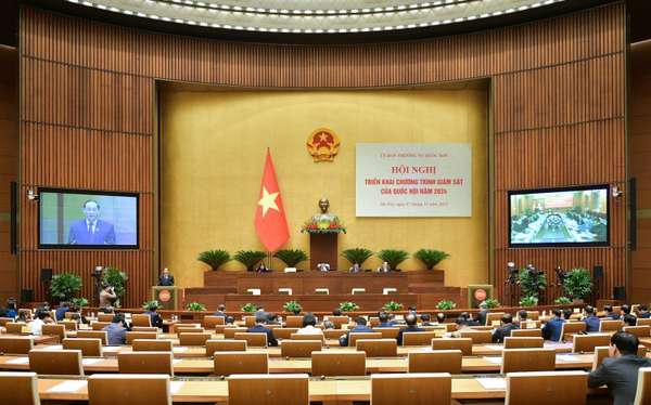 Hội nghị triển khai thực hiện chương trình giám sát của Quốc hội năm 2024