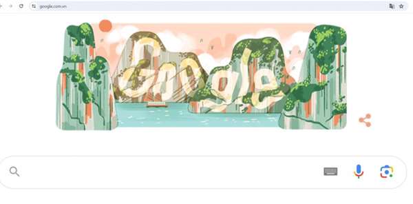 Vịnh Hạ Long được Google Doodle vinh danh