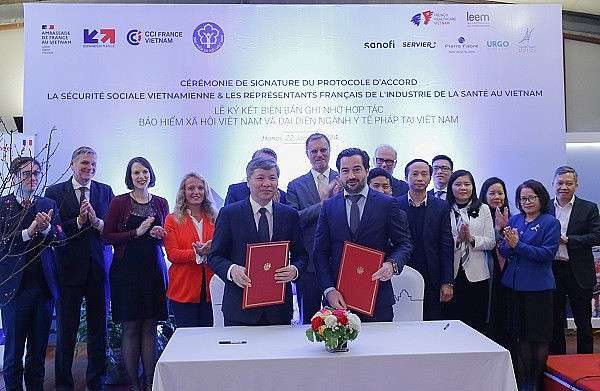 BHXH Việt Nam - Phòng Xúc tiến thương mại Pháp ký kết hợp tác chiến lược