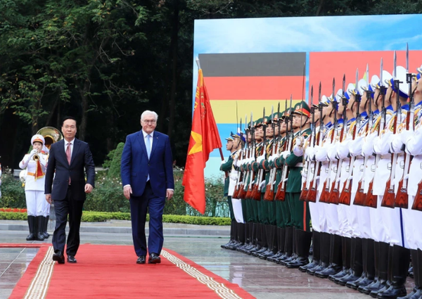 Chủ tịch nước Võ Văn Thưởng chủ trì Lễ đón Tổng thống Đức Frank-Walter Steinmeier