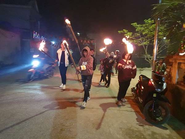 Thanh Hóa: Độc đáo lễ hội đốt Đình Liệu vào đêm giao thừa