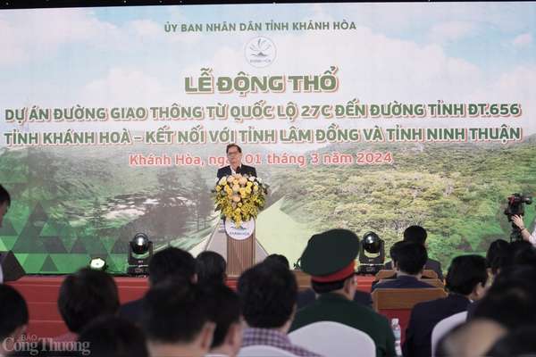 Chủ tịch Quốc hội bấm nút động thổ dự án đường kết nối Khánh Hoà, Lâm Đồng và Ninh Thuận