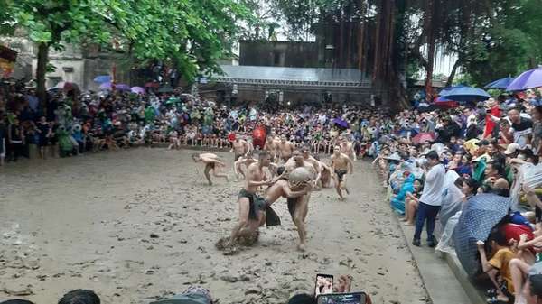 Lễ hội Vật cầu nước làng Vân. (Nguồn: Sở Văn hóa Thể thao và Du lịch Bắc Giang)