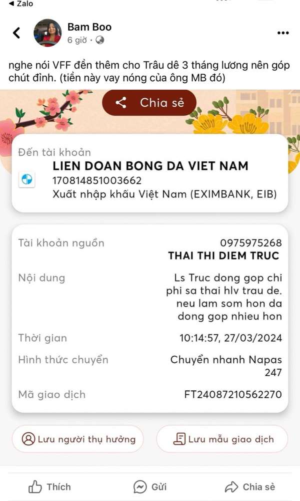 Cổ động viên Việt Nam “đua nhau” chuyển tiền yêu cầu sa thải HLV Troussier