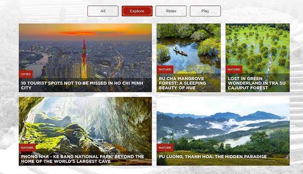 Website quảng bá du lịch Việt Nam xếp vào top đầu trong khu vực