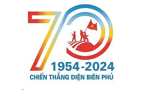 Mẫu biểu trưng sử dụng chính thức trong hoạt động Kỷ niệm 70 năm Chiến thắng Điện Biên Phủ