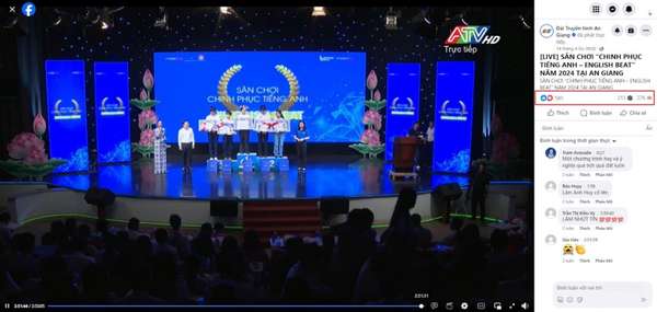 Chung kết English Beat tại An Giang được livestream trên Youtube và Fanpage của đài truyền hình tỉnh và thu hút được hơn 27.000 người xem xuyên suốt livestream.