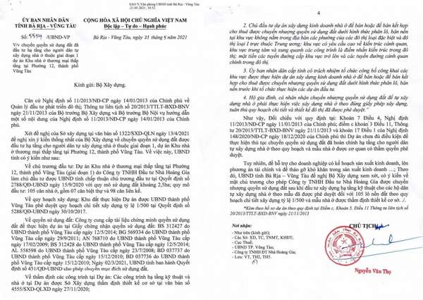 Bà Rịa - Vũng Tàu: Công ty Hoàng Gia dù được ưu ái vẫn xin dừng dự án