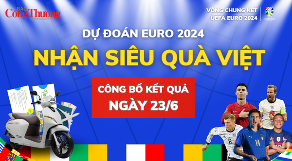 Công bố kết quả ''Dự đoán EURO - Nhận siêu quà Việt'' ngày 23/6