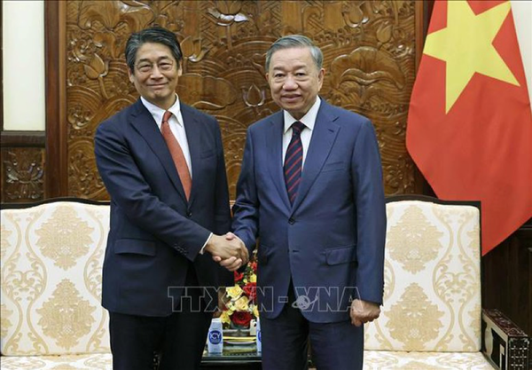 Chủ tịch nước Tô Lâm đã tiếp Đại sứ Nhật Bản tại Việt Nam Ito Naoki - Ảnh: TTXVN