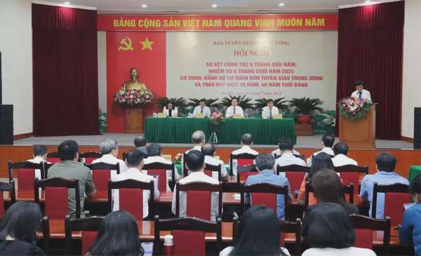 Ban Tuyên giáo Trung ương sơ kết công tác 6 tháng đầu năm, triển khai nhiệm vụ 6 tháng cuối năm 2024