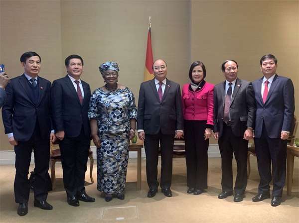 Bộ trưởng Nguyễn Hồng Diên tháp tùng Chủ tịch nước tiếp Bà Ngozi Okonjo-Iweal, Tổng giám đốc Tổ chức Thương mại thế giới WTO