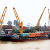 Bốc xếp hàng hóa lên tàu chở container trên Cảng Đồng Nai. (Ảnh: Hồng Đạt/TTXVN)