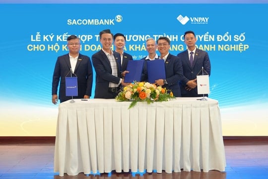 Sacombank và VNPAY phối hợp triển khai trọn bộ giải pháp giúp doanh nghiệp, hộ kinh doanh thanh toán và nộp thuế số