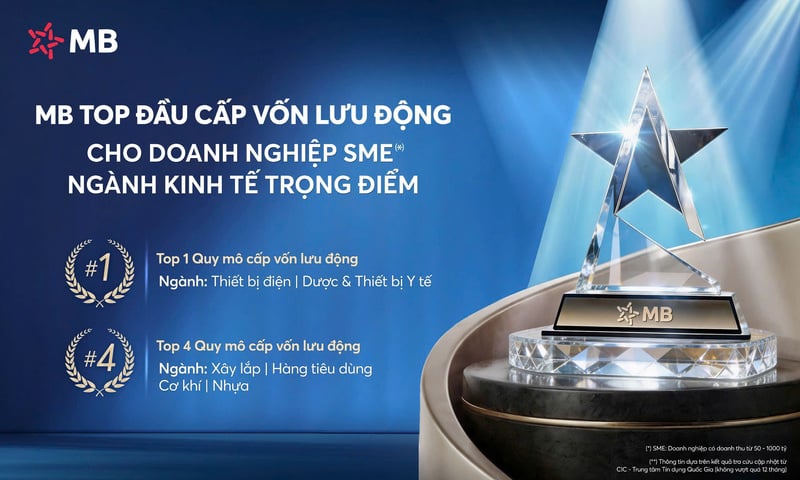 MB - top đầu cấp vốn lưu động cho doanh nghiệp SME ngành kinh tế trọng điểm