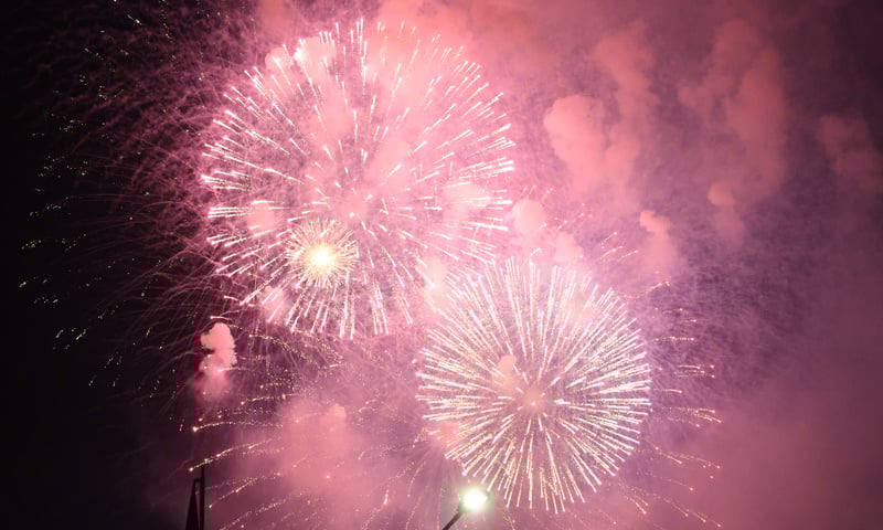 Pháo hoa rực sáng đêm giao thừa tại TP. Hồ Chí Minh