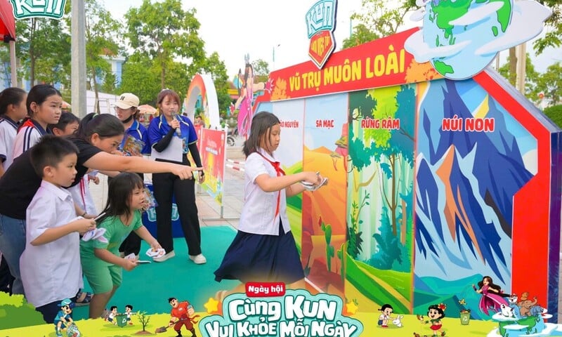 Thiếu nhi cả nước đồng diễn sân trường lan tỏa thông điệp KUN