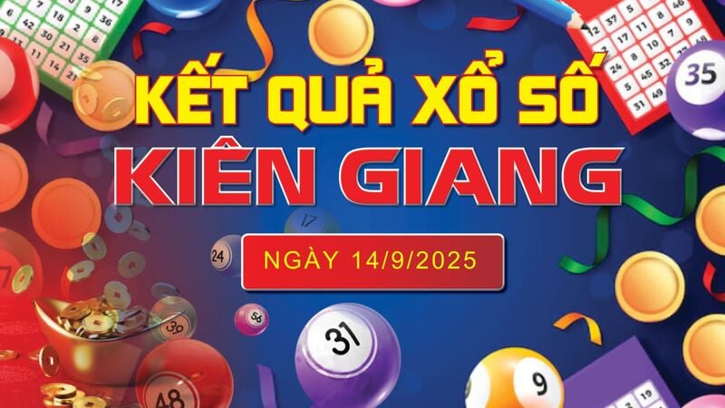 XSKG 14/9, trực tiếp kết quả xổ số Kiên Giang hôm nay 14/9/2025