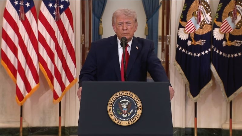 Tổng thống Trump phát biểu trước người dân Mỹ về xung đột Iran